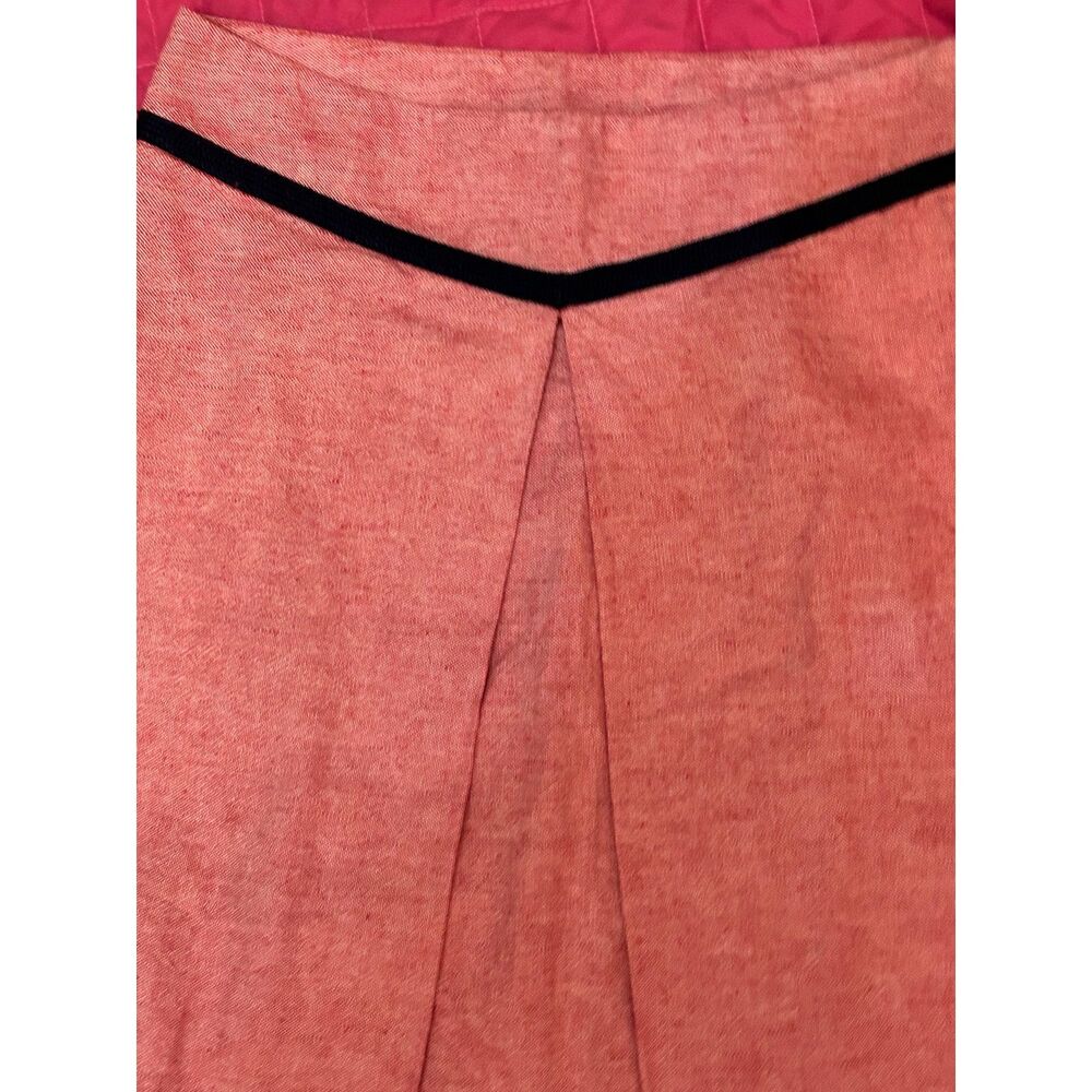 TORY BURCH Red/Black Skirt Linen/cotton blend size 6 - Picture 7 of 7